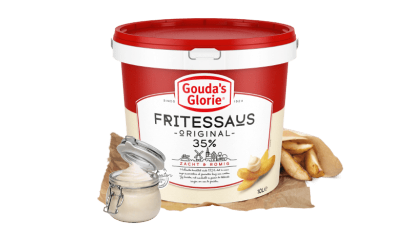 Gouda's Glorie Fritessaus Original 35% emmer 10L rood