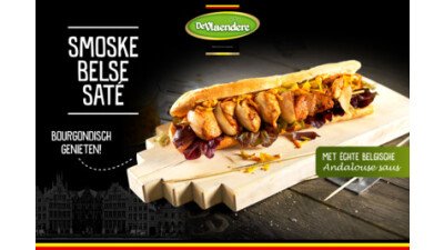 Narrowcasting DeVlaendere Smoske Belse saté met echte Belgische Andalouse saus