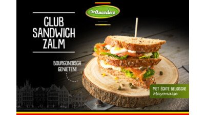 Narrowcasting DeVlaendere Club Sandwich zalm met echte Belgische mayonaise