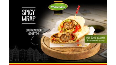 Narrowcasting deVlaendere Spicy wrap met Belgische Samuraisaus