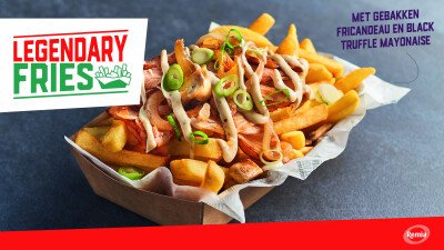 Narrowcasting Remia Legendary slide Loaded Fries Black Truffle Mayonaise