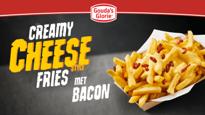 Narrowcasting Gouda's Glorie Creamy Cheese Fries met bacon