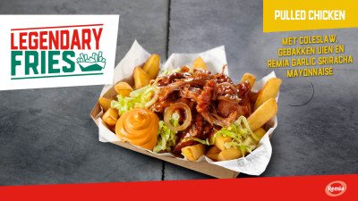 Narrowcasting Remia Legendary Fries Pulled chicken Garlic Sriracha