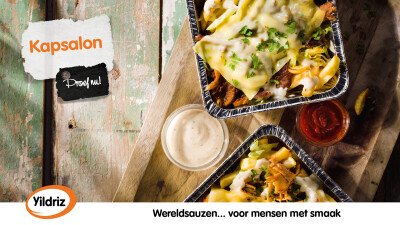 Narrowcasting Yildriz Kapsalon Turkse knoflook en Sambalsaus