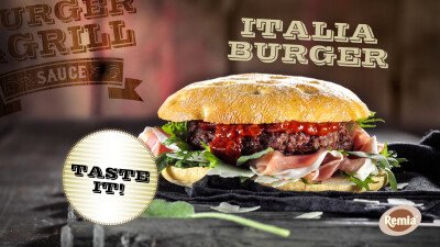 Narrowcasting Remia hamburger Italia met Burger Relish saus