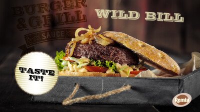 Narrowcasting Remia hamburger Wild Bill taste it