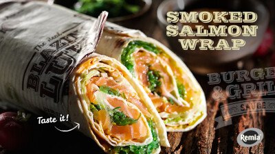 Narrowcasting Remia smoked salmon wrap met Smokey hot cocktail