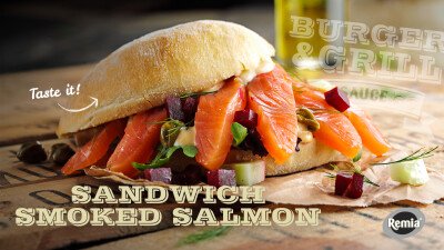 Narrowcasting Remia sandwich smoked salmon met American Garlic sauce