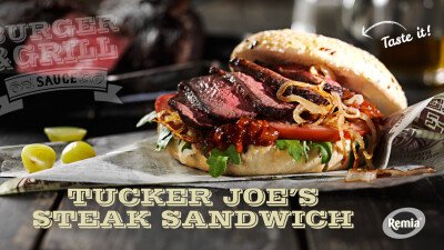 Narrowcasting Remia steak sandwich met tucker joe saus